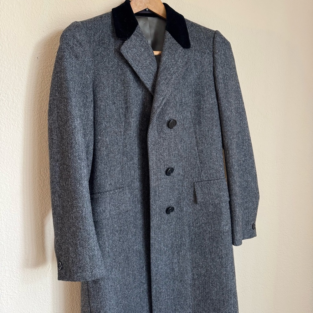 Vintage Beckwith for The Regiment men's S Women's M Wool Tweed Pea/Trench Coat